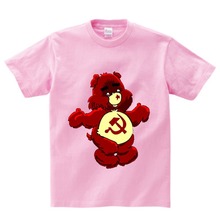 Футболка для детей 2-15 лет, футболка с короткими рукавами в стиле «каваи» для мальчиков и девочек, Детская футболка с забавным медведем, CCCP, NN 2024 - купить недорого