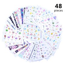 48pcs Cartoon Plant Flower Nail Art Water Transfer Stickers Foils Watermark Decals DIY Beauty Nail Supplies 2024 - buy cheap
