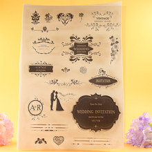 YINISE wedding Silicone clear stamps for Scrapbooking DIY album cards decoration  scrapbook transparent rubber stamp 30*21cm 2024 - buy cheap