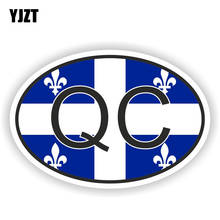 YJZT 14.2CM*9.5CM Creative QUEBEC QC OVAL Country Code Decal Car Sticker 6-1549 2024 - buy cheap