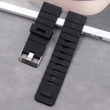 Watch accessories men's soft silicone strap 24mm ladies casual sports waterproof natural rubber strap buckle 2024 - buy cheap