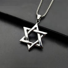 316L Star of David Pendant Israel Chain Necklace Women Stainless Steel Judaica Silver Color Jewish Men Jewelry 2024 - buy cheap