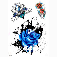 Samll tatuagem temporária à prova d'água, adesivo para braço e menina, flor de lótus rosa, arte corporal, tatuagem para meninas 2024 - compre barato