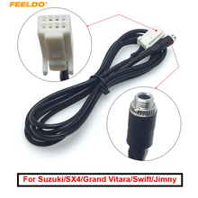 FEELDO 10Pcs Car Audio 3.5mm Female To AUX-IN Wire Cable Adapter for Suzuki SX4 Grand Vitara Swift Jimny Extension Plug Wiring 2024 - buy cheap