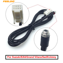 FEELDO 10 Uds Audio de coche 3,5mm hembra a AUX-IN Cable adaptador para Suzuki SX4 Grand Vitara Swift Jimny extensión enchufe cableado 2024 - compra barato