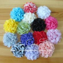50pcs/lot 11CM 15Colors Newest Lovely Soft Tulle Fabric Hair Flowers For Baby Girls Headbands Handmade Mesh Flower Accessories 2024 - buy cheap
