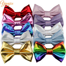 10pcs/lot 4'' Glitter Metallic Messy Bow Hair Clips For Children And Kids Hair bows Girls Hairbow Headband Hair Accessories 2024 - купить недорого