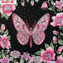 KAMY YI Full Square/Round Drill 5D DIY Diamond Painting"Pink butterfly"Mosaic Stitch Diamond Embroidery Home Decor Gift HYY 2024 - buy cheap