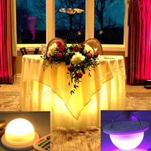 50 unidades/lote LED tipo artículo de boda, 16 colores disponibles, centro de mesa, iluminación de vacaciones 2024 - compra barato