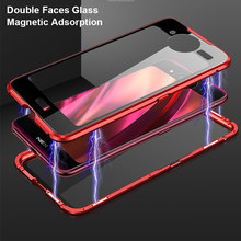 Capa de vidro temperado dupla face, para vivo nex, display duplo, adsorção magnética, tampa bumper, funda de metal vivo nex 2 nex2 2024 - compre barato