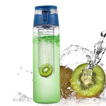 800ML Sports Bottle for Water Lemon Juice Flip Lid Fruit Infuser Infusing Bottle for Water Sport Health Water Bottle for Travel 2024 - buy cheap