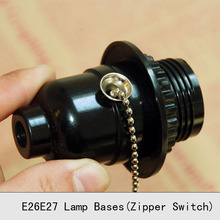 UL Bakelite Lamp Holder Pull Chain E26E27 Vintage Edison Screw Bulb Lamp Socket Zipper Switch Retro Pendant Lamp bases 3PCS/Lot 2024 - buy cheap