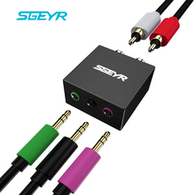 SGEYR 5.1 Audio Converter Game Console Adapter Gold Plated Audio Jack 2xRCA(L/R) Jack and 3x3.5mm Jack Bidirectional Conversion 2024 - buy cheap