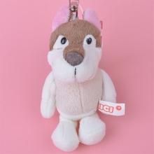 Brinquedo falsa de pelúcia pequeno, chaveiro luz colorido husky dog, presente para crianças e bonecos 2024 - compre barato
