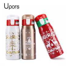 UPORS Thermos Bottle Double Wall Vacuum Insulation 304 Stainless Steel Coffee Travel Mug with Lid Lock Children Christmas Gift 2024 - buy cheap