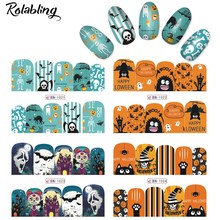 Rolabling Nail stickers Decal Decoration Halloween Series Water Transfer Nail Art Stickers Transfer Water decals Stickers wraps 2024 - buy cheap