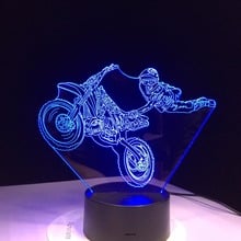 Motorcycle Stunts Touch Table lamp 7 Colors Changing Desk Lamp 3D Lamp Novelty Led Night Light LED Light Drop Ship New Year Gift 2024 - buy cheap