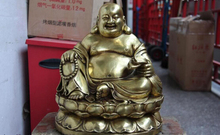 Song voge-GEMA S0392, piedra de buñuelo de China, cobre bronce, dorado, Maitreya 2024 - compra barato