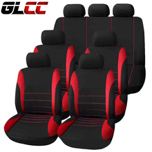 GLCC Polyester Cloth  Full Automobile Seat Covers Car Seat Cover Vehicle Seat Protector Universal Fit Car Interior 7pcs 2024 - buy cheap