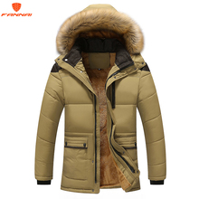 Casaco masculino de inverno, jaqueta de inverno aquecida para homens, casaco com capuz e algodão quente, roupa de marca superior para homens 2024 - compre barato