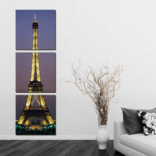 3 Панели без рамки Эйфелева башня Парижа картина маслом на холсте Настенная картина для гостиной современные картины 2024 - купить недорого