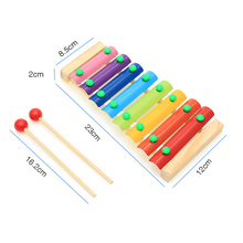 Деревянные ксилофон музыкальный инструмент 8 тонов игрушки многоцветный для детей ребенка MC889 2024 - купить недорого