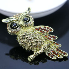 Special Offer Owl-Like Rhinestone Brooch Breastpin Elegant Jewelry making Design Brooches Crystal Gifts For Women Girls 31*65mm 2024 - buy cheap