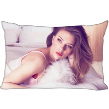 ShunQian Scarlett Johansson Pillowcase Satin Fabric Bright Smooth Rectangle Zipper Pillow Cases Home Wedding Friend Gift 2024 - buy cheap