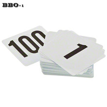 Double Sided Plastic Table Numbers White Table Seat Cards For Ring-Clip Table Number Holder Wedding Party Restaurant Bar Utensil 2024 - buy cheap