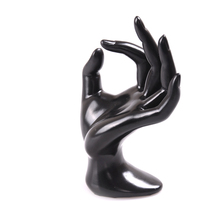 New Arrival Black Velvet Jewelry Ring Bracelet Necklace Hanging Hand Display Holder Stand Show Rack Resin wholesale 2024 - buy cheap