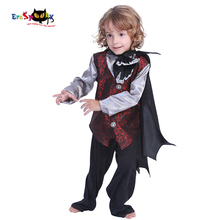 Eraspooky Black Vampire Dracula Cosplay Boys Halloween Costume for Kids Carnival Party Purim Outfit Cloak Fancy Dress 2024 - buy cheap