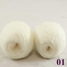 Venta lote de 2 bolas x 50g LACE mohair Cachemira de seda mano Hilado Knitting off blanco 290-01 2024 - compra barato