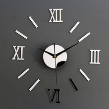Современные настенные часы «сделай сам», интерьер в римском стиле, настенные 3D наклейки, эффект зеркала, 4 вида 2024 - купить недорого