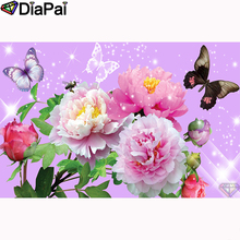 DIAPAI 5D de Pintura Diamante DIY 100% Completo Quadrado/Rodada Broca "Flor borboleta" Diamante Bordado Ponto Cruz 3D decor A23702 2024 - compre barato