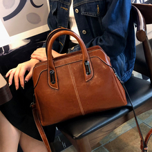 Genuine Leather Simple Ladies Bag Luxury Brand Designer Female Shoulder Bags Big Casual Bags Female Messenger Bags 2024 - buy cheap