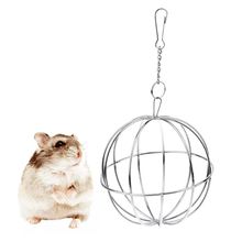 Stainless Steel Round Feeder Automatic Feeding Hanging Hay Ball Guinea Pig Hamster Rat Rabbit Pet Toy 2024 - buy cheap