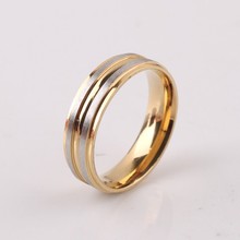 Wide 6mm frosted  gold color rings 316L Stainless Steel men women finger ring  wholesale lots 2024 - buy cheap