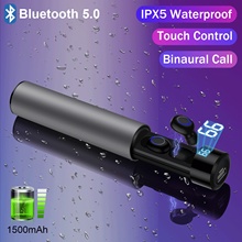 Беспроводные TWS Bluetooth 5,0 наушники с отпечатком пальца сенсорная Bluetooth гарнитура Q67 HD стерео наушники спортивные водонепроницаемые игровые наушники 2024 - купить недорого
