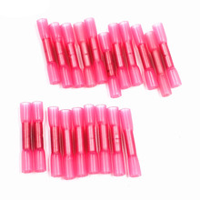 20pcs Red 22-18 AWG 0.5-1.5mm Heat Shrink Butt Cable Wire Crimp Connector Electrical Terminals Quick Connect Connector BHT1.25 2024 - buy cheap