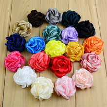 30pcs/lot 24 Color U Pick 2 Inch Satin Ruffled Rosette Flowers Burned DIY Garment Wedding Decoration Hair Accessories MH93 2024 - buy cheap