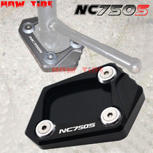 CNC Billet Aluminum Kickstand Foot Plate Side Stand Extension Pad Enlarge Extension For HONDA NC750 NC750S NC 750S 2014 2015 2024 - buy cheap