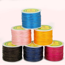 14 Colors Jewelry Accessories Cord DIY Making for Bracelet Necklace Colored Nylon Thread With Golden Side 2mm 100Yards 2024 - buy cheap