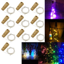 10X 1M 10LED LED Cork Shaped Bottle Stopper Light Glass Wine LED Copper Wire String Lights DIY For Christmas Lights Party Decor 2024 - buy cheap