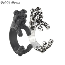 Fei Ye Paws-anillo Vintage Affenpinscher para mujer y hombre, joyería, regalo Punk Aneis 2024 - compra barato