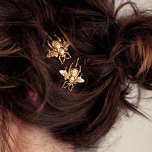 1 PC Fashion Charm Women Gold Tone Bobby Pins Bumble Bee Hair Clips Wedding Bridal Party Headpiece Ornaments 2024 - buy cheap