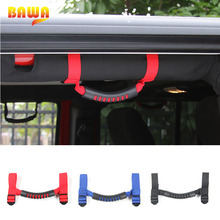 Bawa carro pega alças para jeep wrangler cj tj jk jl oxford tecido abs interior do carro apoio de braço rolo barra lateral pega 2024 - compre barato