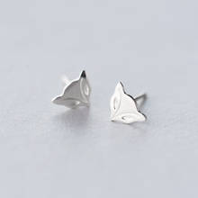 MloveAcc Solid 925 Sterling Silver Earrings Women Cute Fox Stud Earrings Fashion Girls Sterling Silver Jewelry 2024 - buy cheap