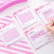 1pcs Pink girl series memo pad notepad paper adhesive post notes sticky notepad kawaii stationery papeleria school supplies gift 2024 - buy cheap