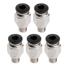 5Pcs Pneumatic Fittings PC4-M6 Bore 4mm For 4mm PTFE Tube Connector Coupler 2024 - buy cheap