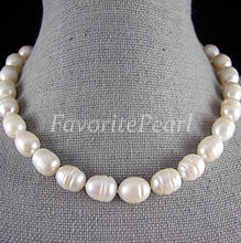 Collar de perlas-perla grande 11,5-12mm x 13,5-14mm 17-18 pulgadas Color blanco collar de perlas de agua dulce-joyería para mujer envío gratis 2024 - compra barato